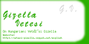 gizella vetesi business card